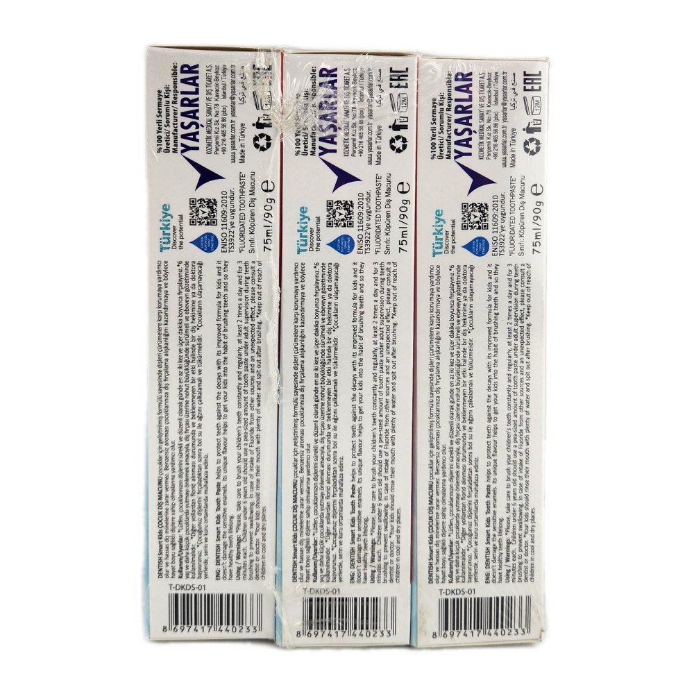 Dentish Smart Kids Meyve Aromalı Çocuk Diş Macunu 75 ml x 12 Adet Dentish Smart Kids Meyve Aromalı Çocuk Diş Macunu 75 ml x 12 Adet