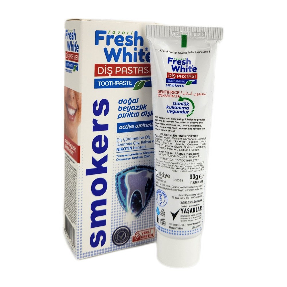 Fresh White Smokers Diş Pastası 90g x 12 Adet