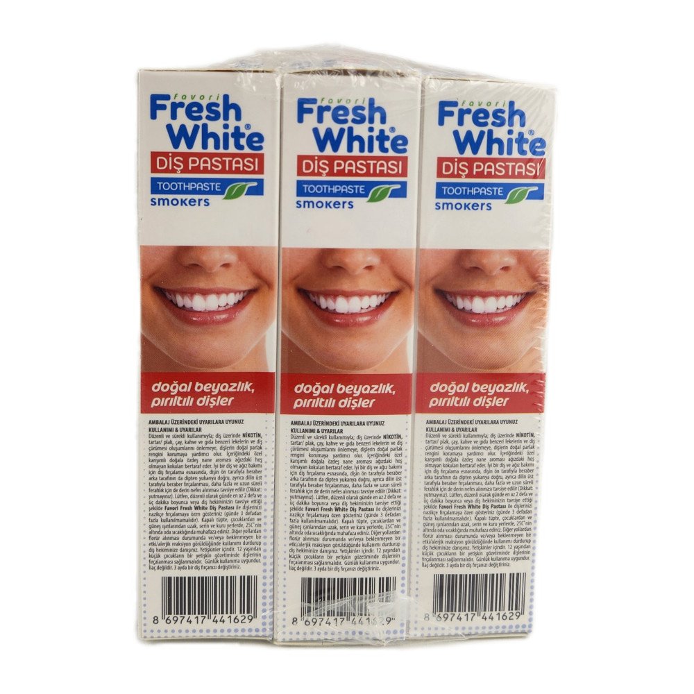 Fresh White Smokers Diş Pastası 90g x 12 Adet