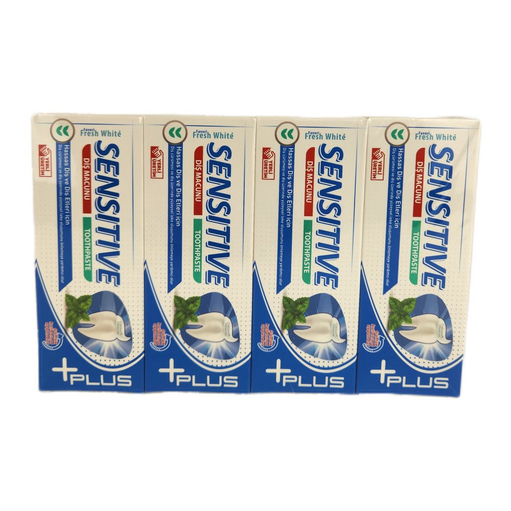 Fresh White Sensitive +Plus Hassas Diş ve Diş Etleri İçin Diş Macunu 90 g X 12 Adet