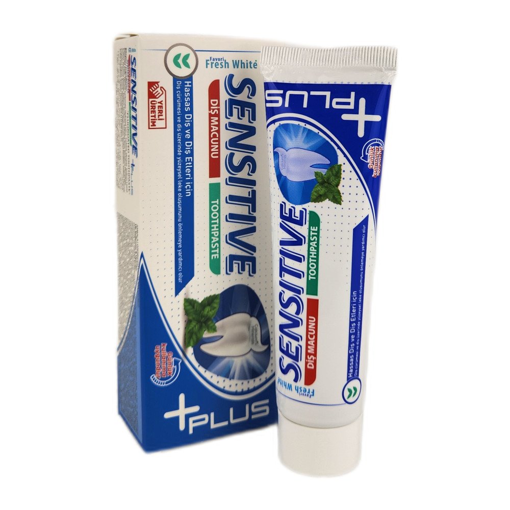 Fresh White Sensitive +Plus Hassas Diş ve Diş Etleri İçin Diş Macunu 90 g X 12 Adet