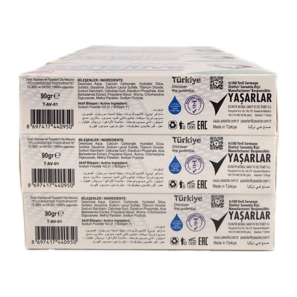 Fresh White Sensitive Aloe Vera Özlü Diş Macunu 90g x 12 Adet