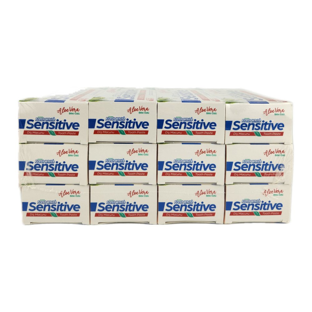 Fresh White Sensitive Aloe Vera Özlü Diş Macunu 90g x 12 Adet
