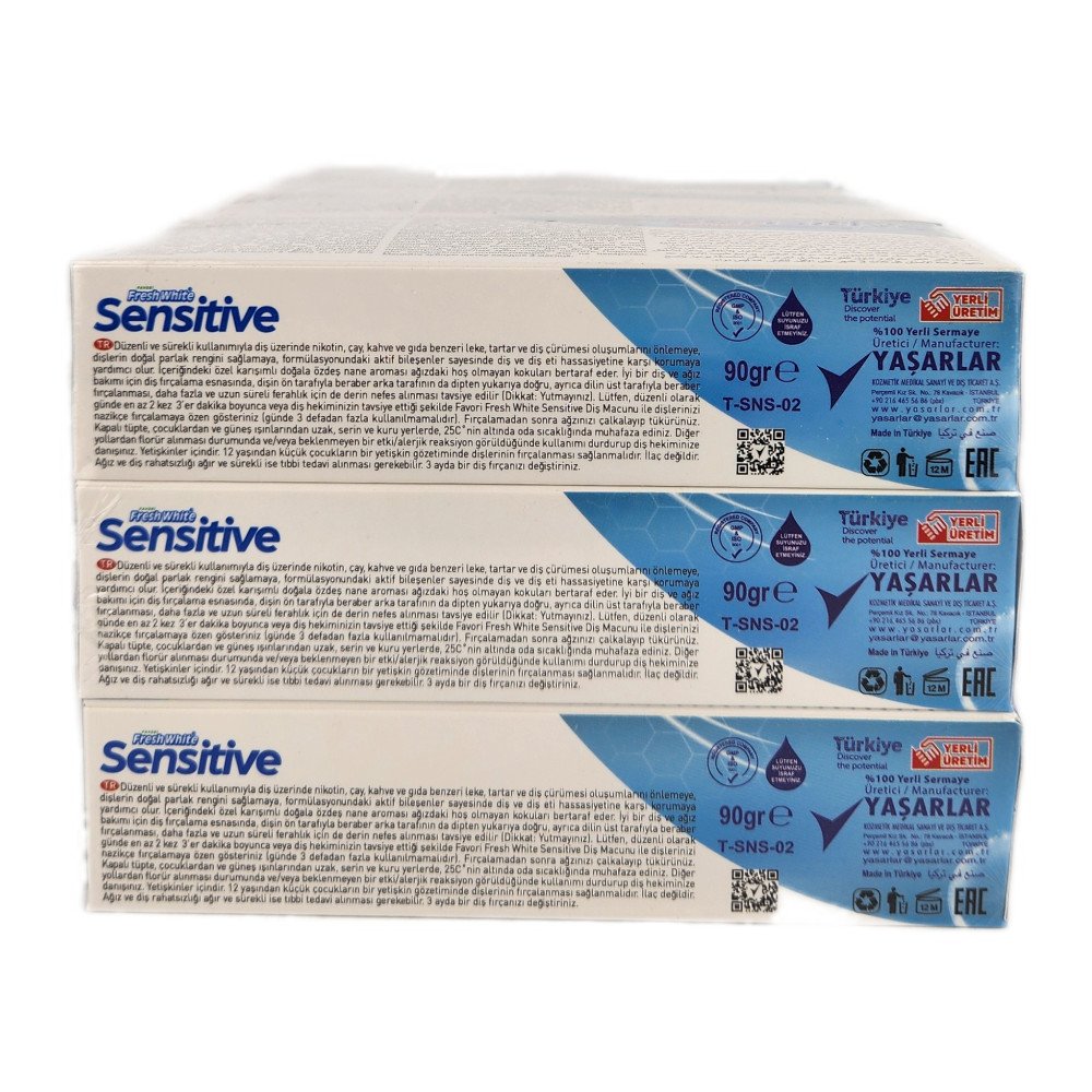 Fresh White Sensitive Hassas Dişler Naneli Diş Macunu 75ml x 12 Adet Fresh White Sensitive Hassas Dişler Naneli Diş Macunu 75ml x 12 Adet