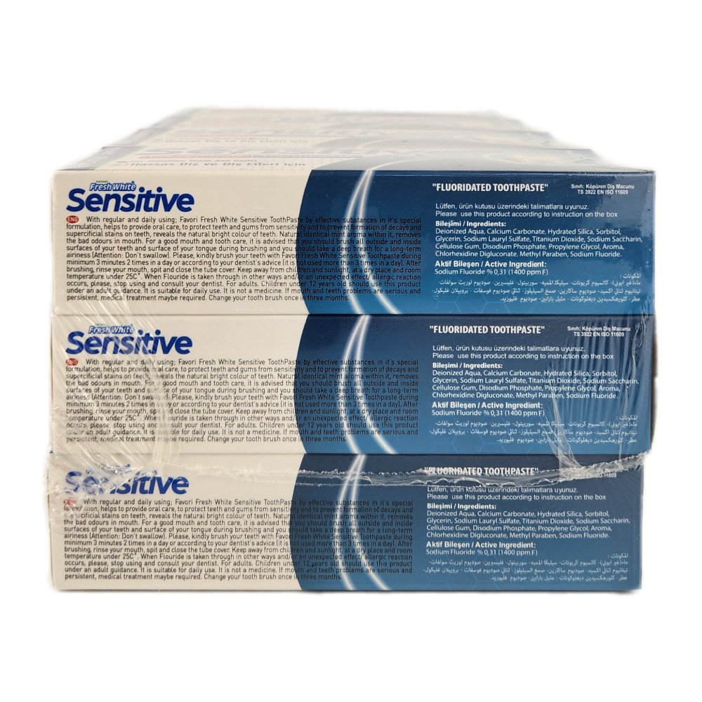 Fresh White Sensitive Hassas Dişler Naneli Diş Macunu 75ml x 12 Adet Fresh White Sensitive Hassas Dişler Naneli Diş Macunu 75ml x 12 Adet