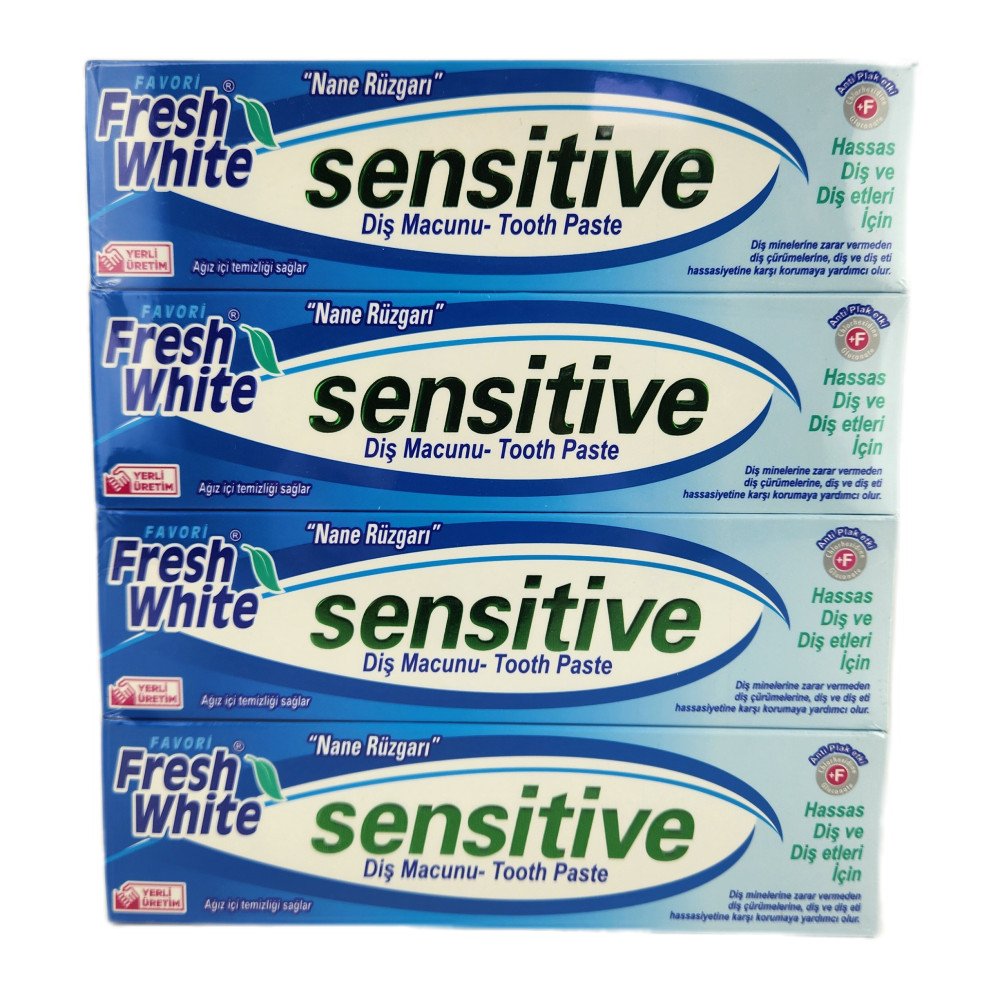 Fresh White Sensitive Hassas Dişler Naneli Diş Macunu 100ml x 12 Adet