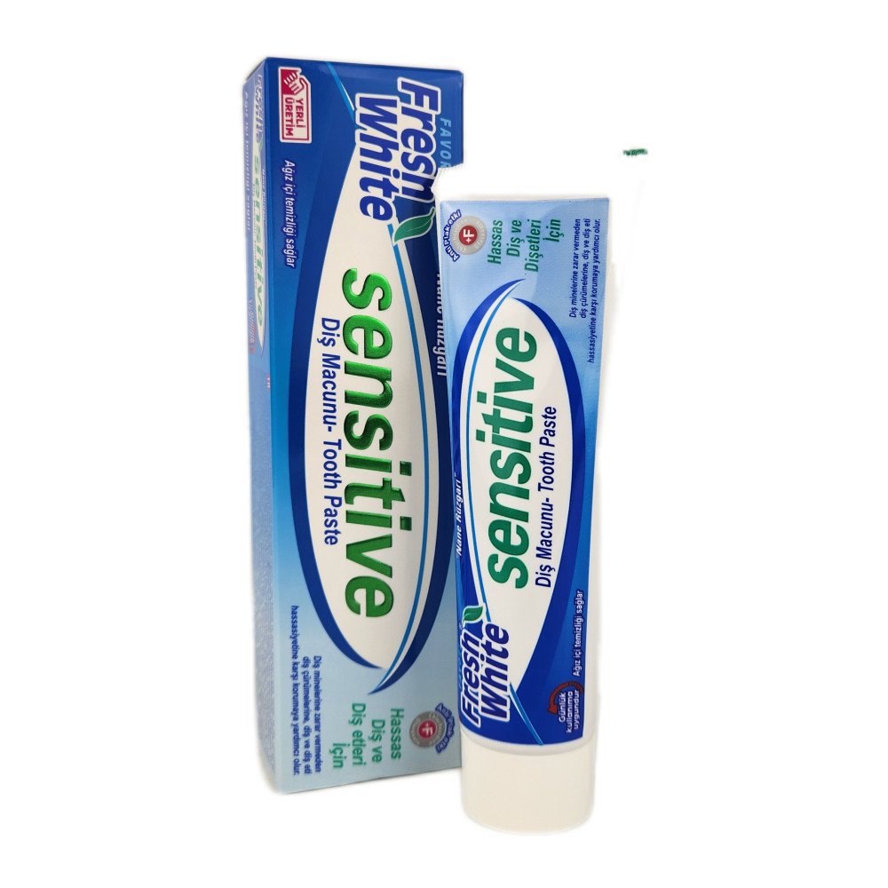 Fresh White Sensitive Hassas Dişler Naneli Diş Macunu 100ml x 12 Adet