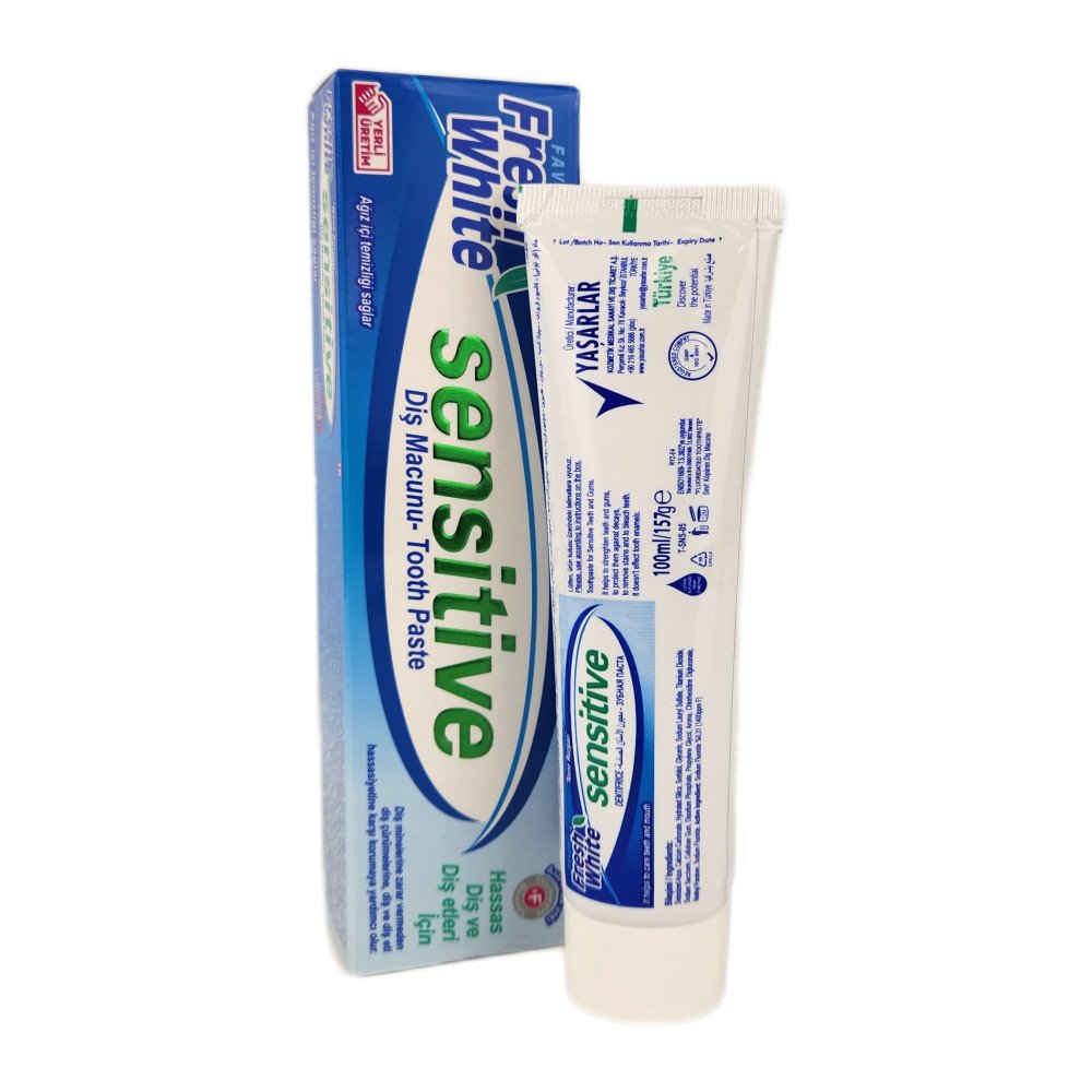 Fresh White Sensitive Hassas Dişler Naneli Diş Macunu 100ml x 12 Adet