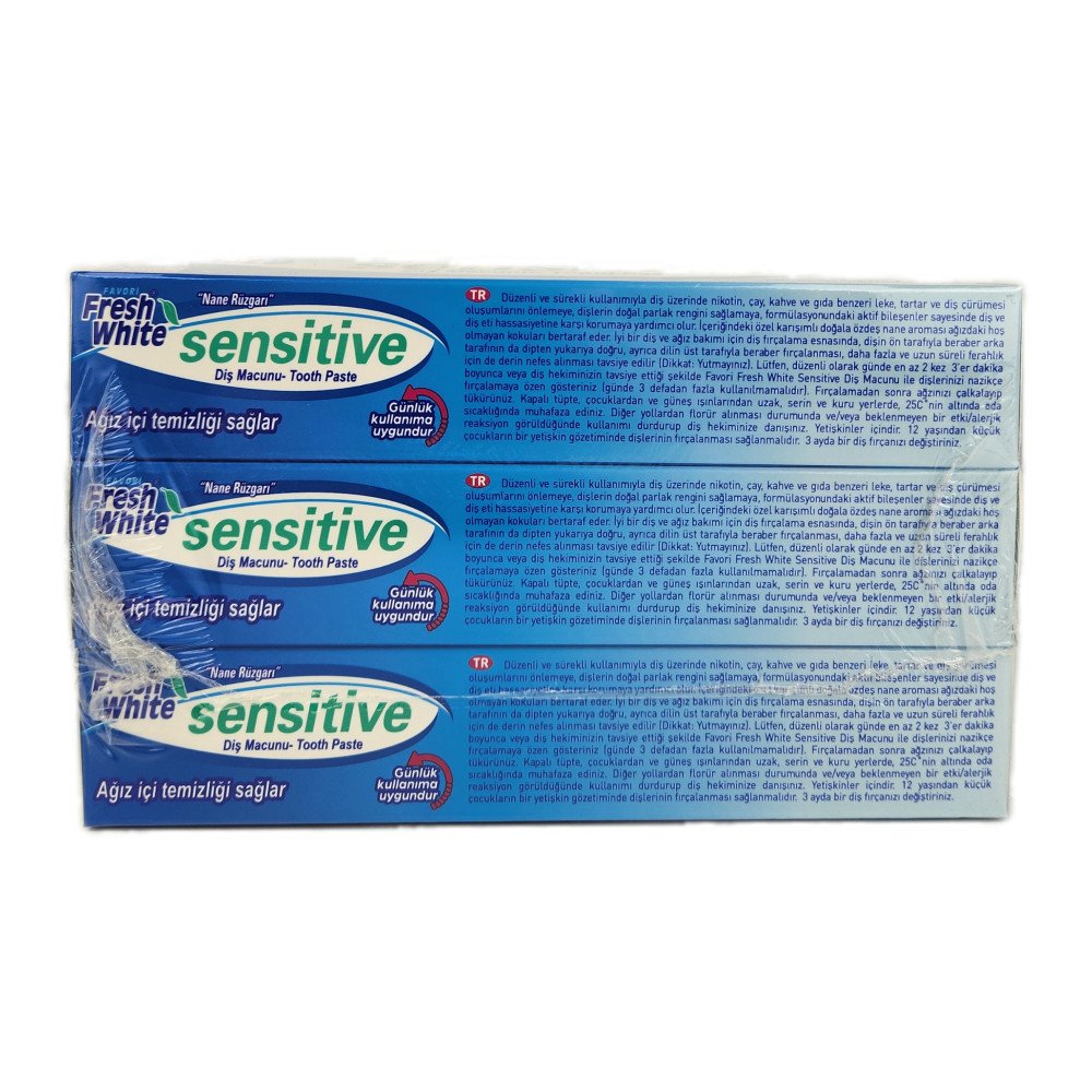 Fresh White Sensitive Hassas Dişler Naneli Diş Macunu 100ml x 12 Adet