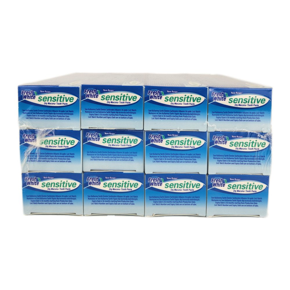 Fresh White Sensitive Hassas Dişler Naneli Diş Macunu 100ml x 12 Adet