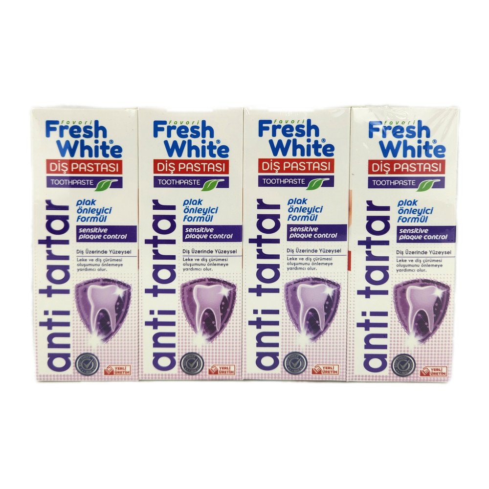 Fresh White Anti Tartar Plak Önleyici Diş Macunu 90g x 12 Adet Fresh White Anti Tartar Plak Önleyici Diş Macunu 90g x 12 Adet