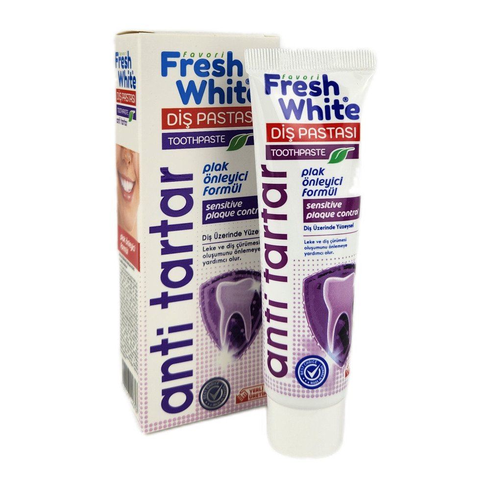 Fresh White Anti Tartar Plak Önleyici Diş Macunu 90g x 12 Adet