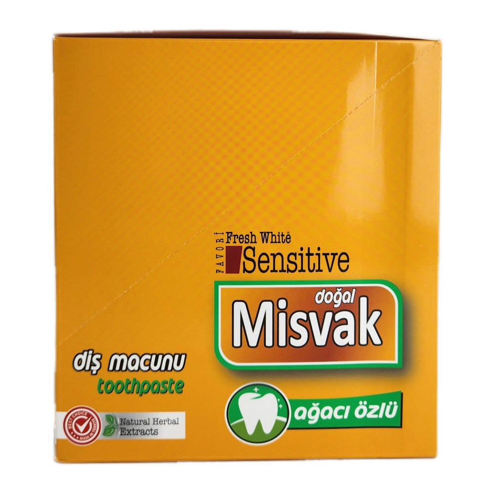 Fresh White Sensitive Misvak Özlü Doğal Diş Macunu 75ml X 12 Adet