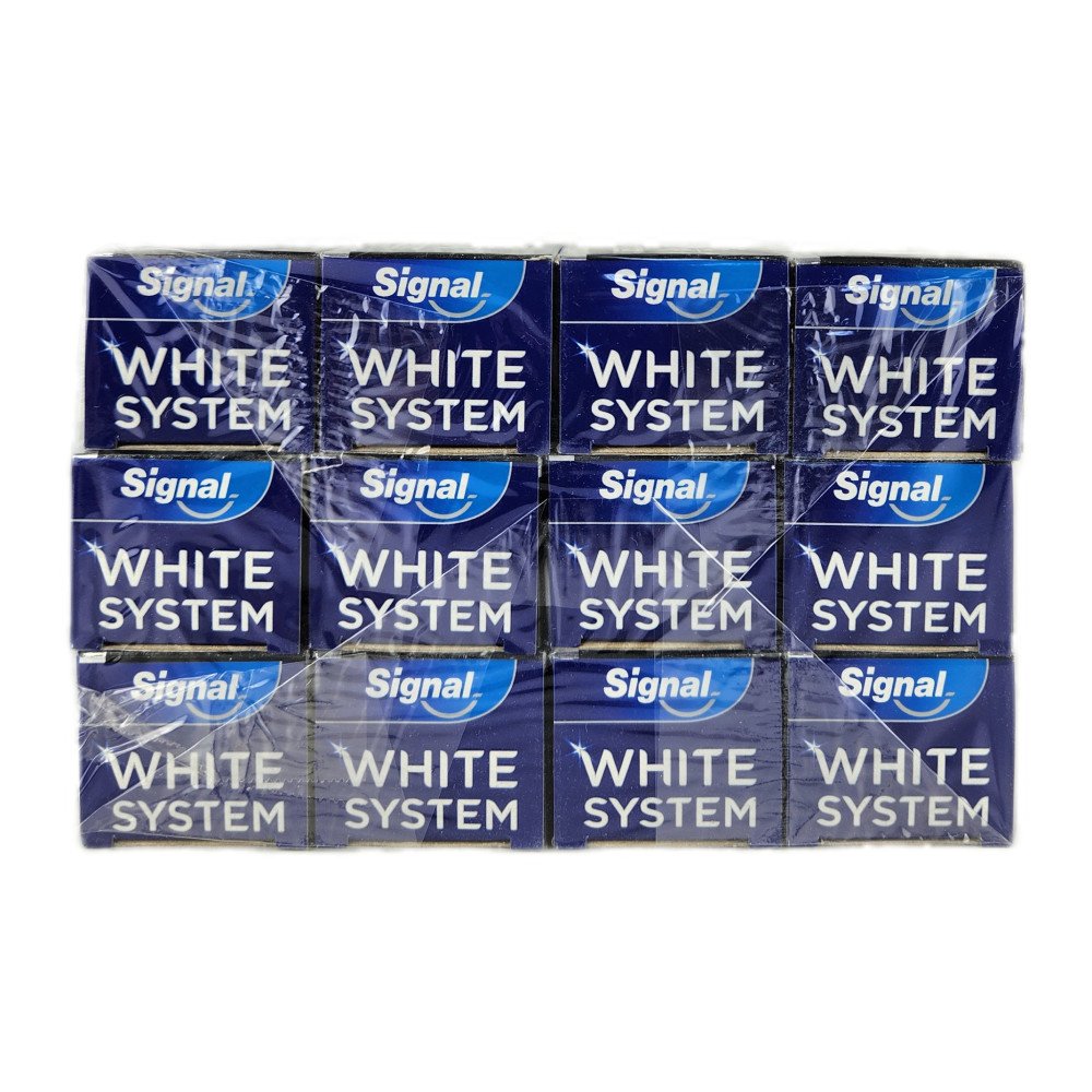Signal White System Arındırıcı Beyazlık Aktif Karbonlu Diş Macunu 75 ml x 12 Adet