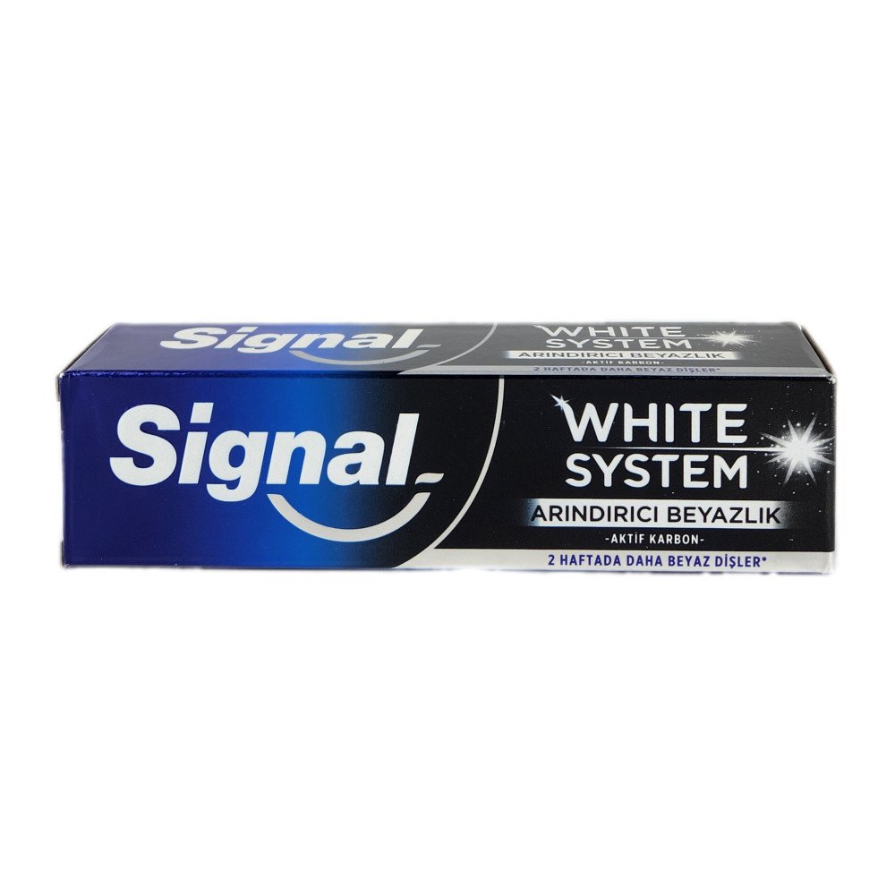 Signal White System Arındırıcı Beyazlık Aktif Karbonlu Diş Macunu 75 ml x 12 Adet
