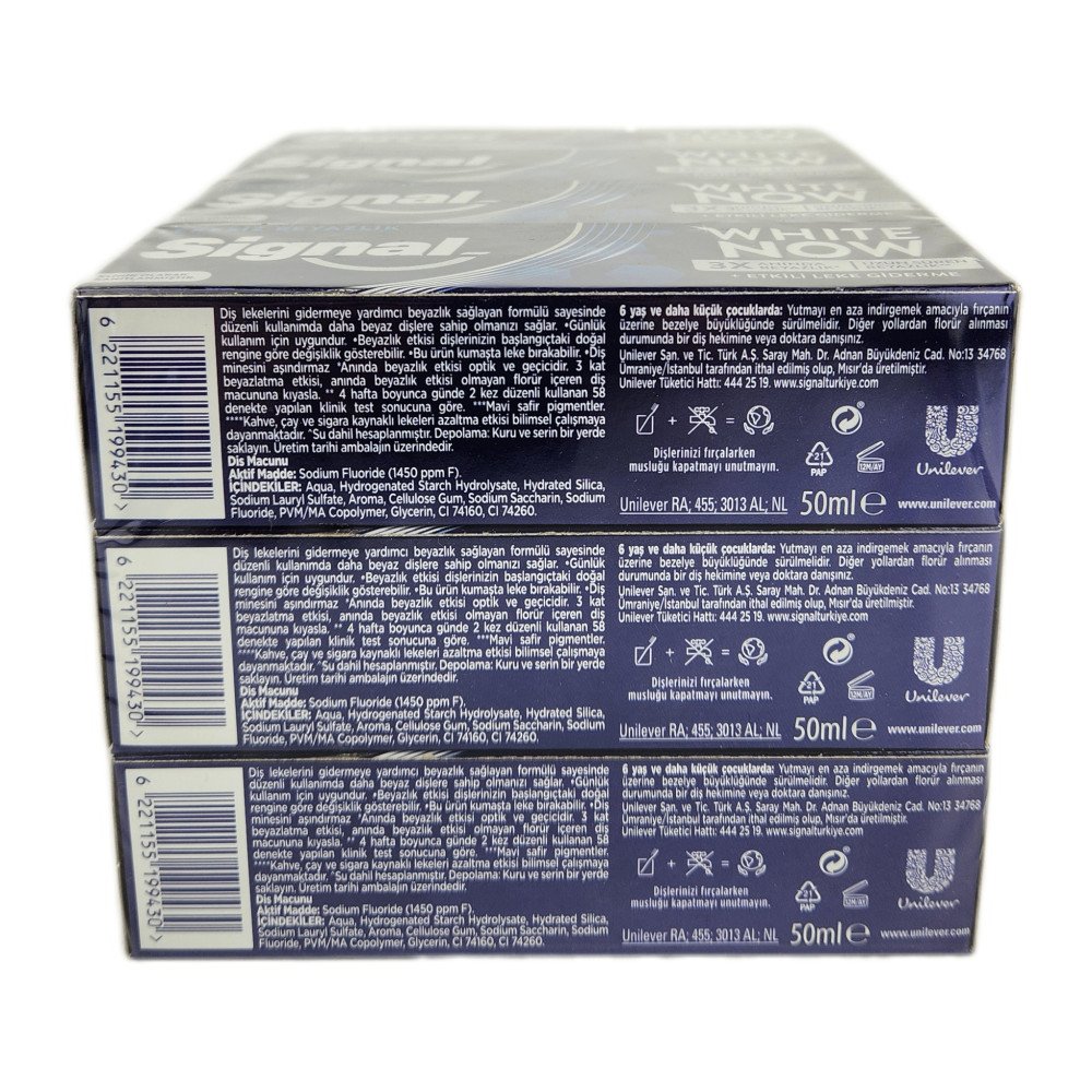 Signal White Now Lekesiz Beyazlık Diş Macunu 50ml  x 12 Adet