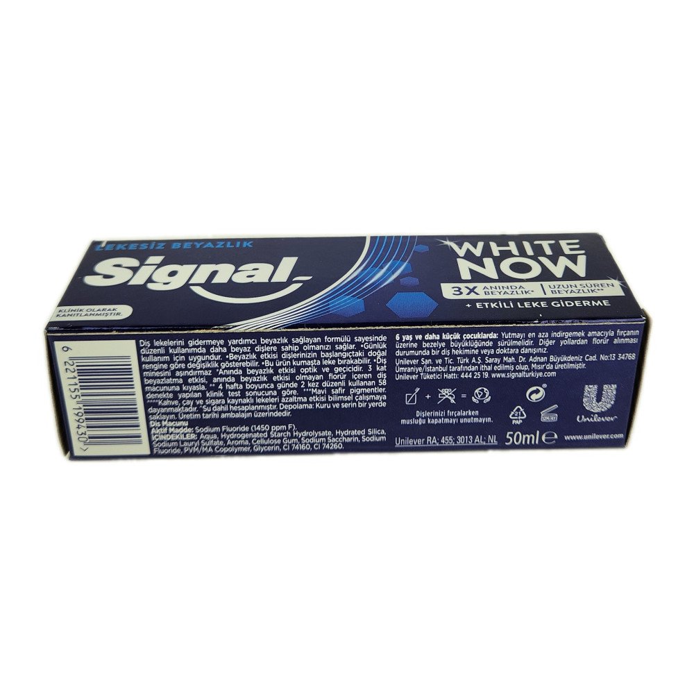 Signal White Now Lekesiz Beyazlık Diş Macunu 50ml  x 12 Adet