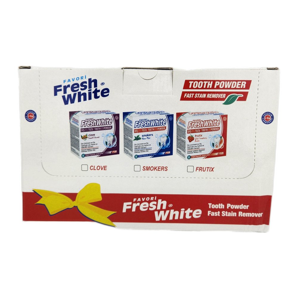 Fresh White Diş Temizleme Tozu 50g x 12 Adet Fresh White Diş Temizleme Tozu 50g x 12 Adet