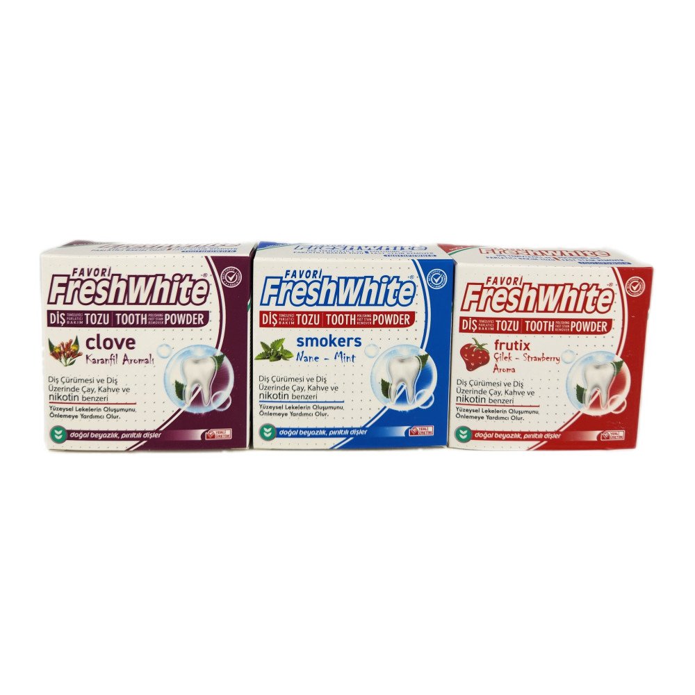 Fresh White Diş Temizleme Tozu 50g x 12 Adet Fresh White Diş Temizleme Tozu 50g x 12 Adet