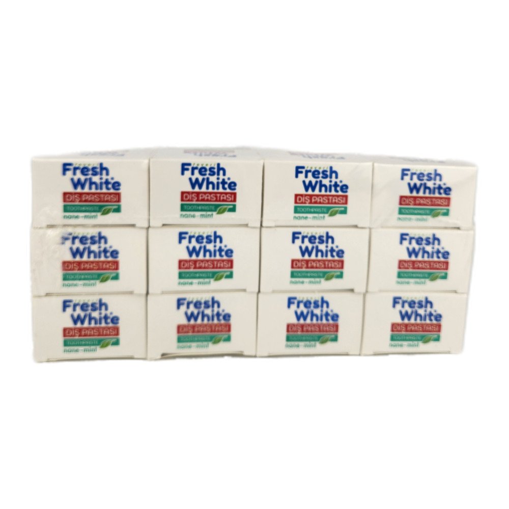 Fresh White Nane-Mint Florürsüz Diş Macunu 90g x 12 Adet Fresh White Nane-Mint Florürsüz Diş Macunu 90g x 12 Adet