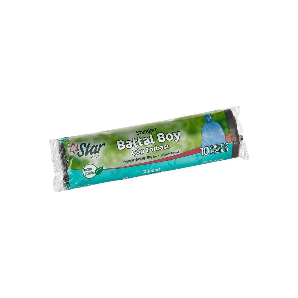 Star Plus Çöp Poşeti Battal Boy 10Lu Rulo 75x90Cm 140gr 50 x Adet Star Plus Çöp Poşeti Battal Boy 10Lu Rulo 75x90Cm 140gr 50 x Adet