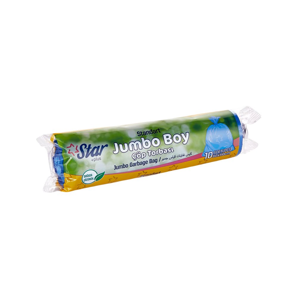 Star Plus Çöp Poşeti Jumbo Boy 10lu Rolu 80x110Cm 200gr 25 x Adet