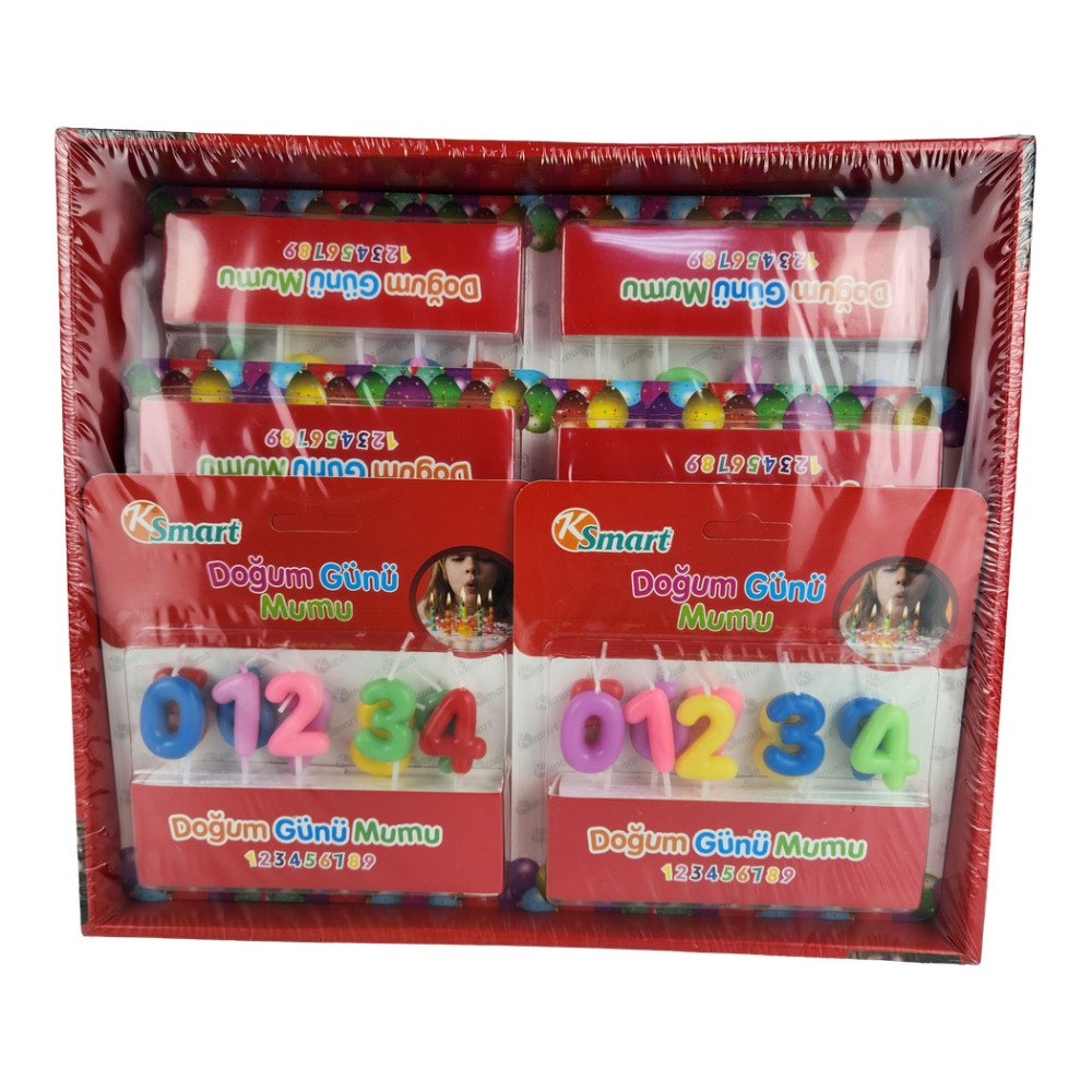Ksmart Doğum Günü Mumu Rakamlı 10’lu X 12 Set K-5535