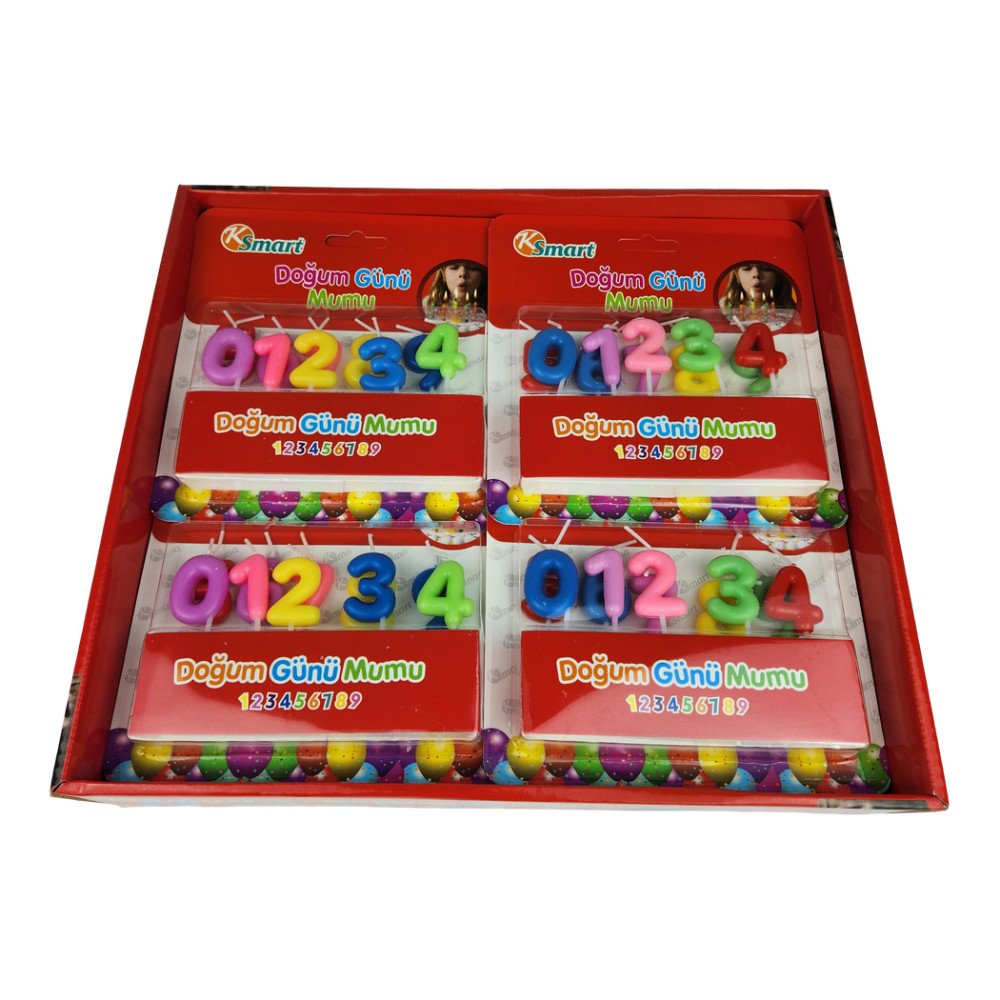 Ksmart Doğum Günü Mumu Rakamlı 10’lu X 12 Set K-5535