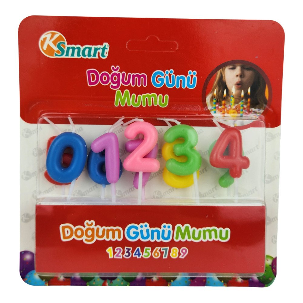 Ksmart Doğum Günü Mumu Rakamlı 10’lu X 12 Set K-5535