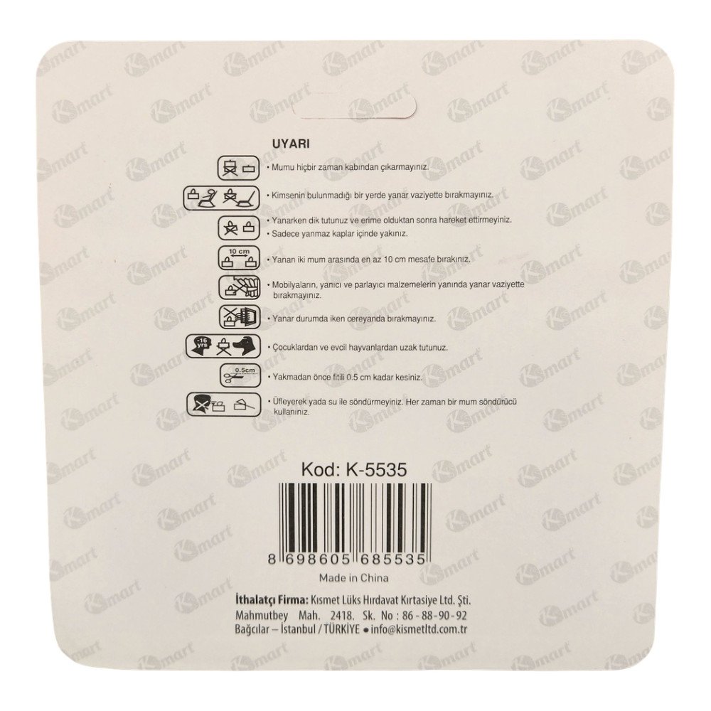 Ksmart Doğum Günü Mumu Rakamlı 10’lu X 12 Set K-5535