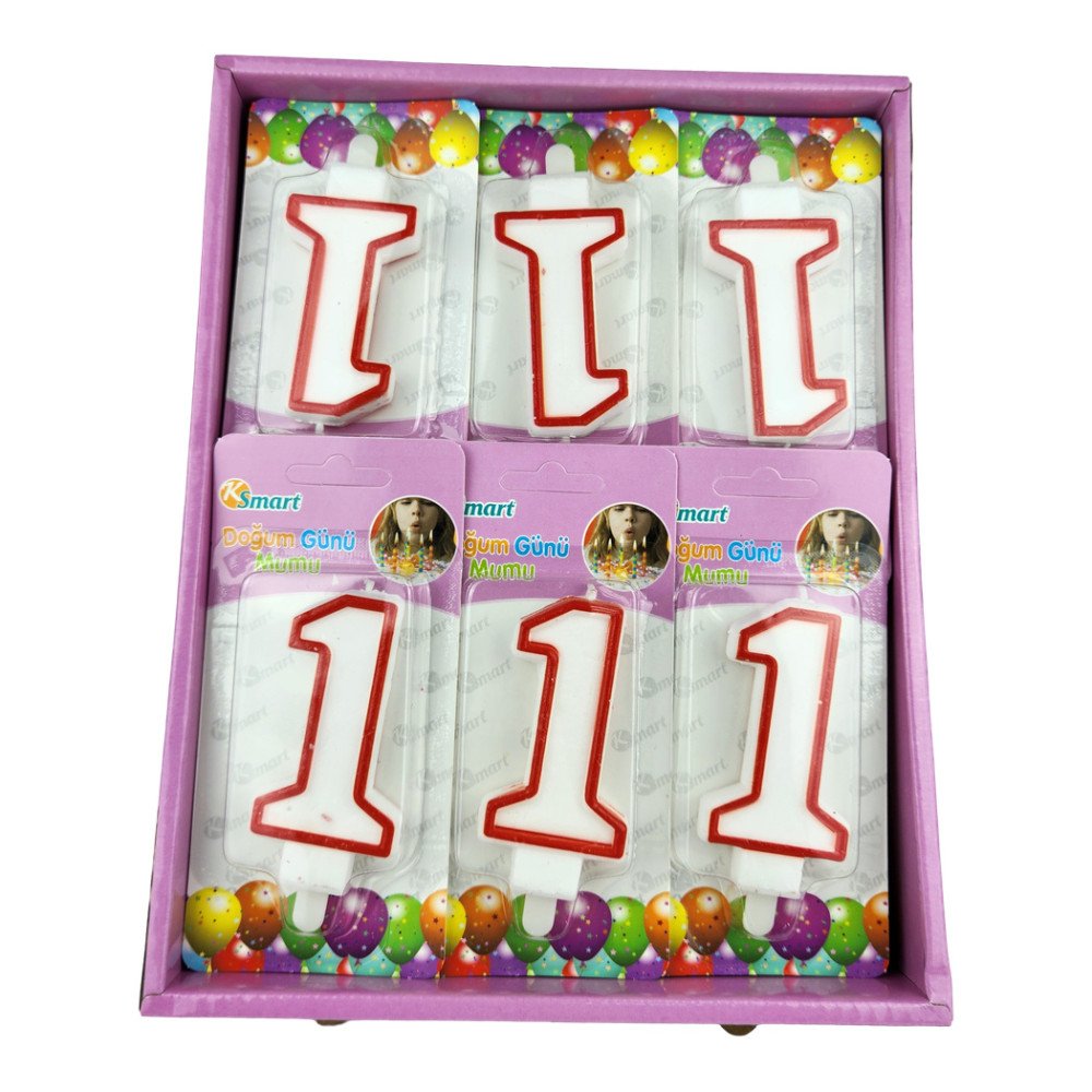 Ksmart Doğum Günü Mumu Rakamlı Büyük X 36 Adet K-5511