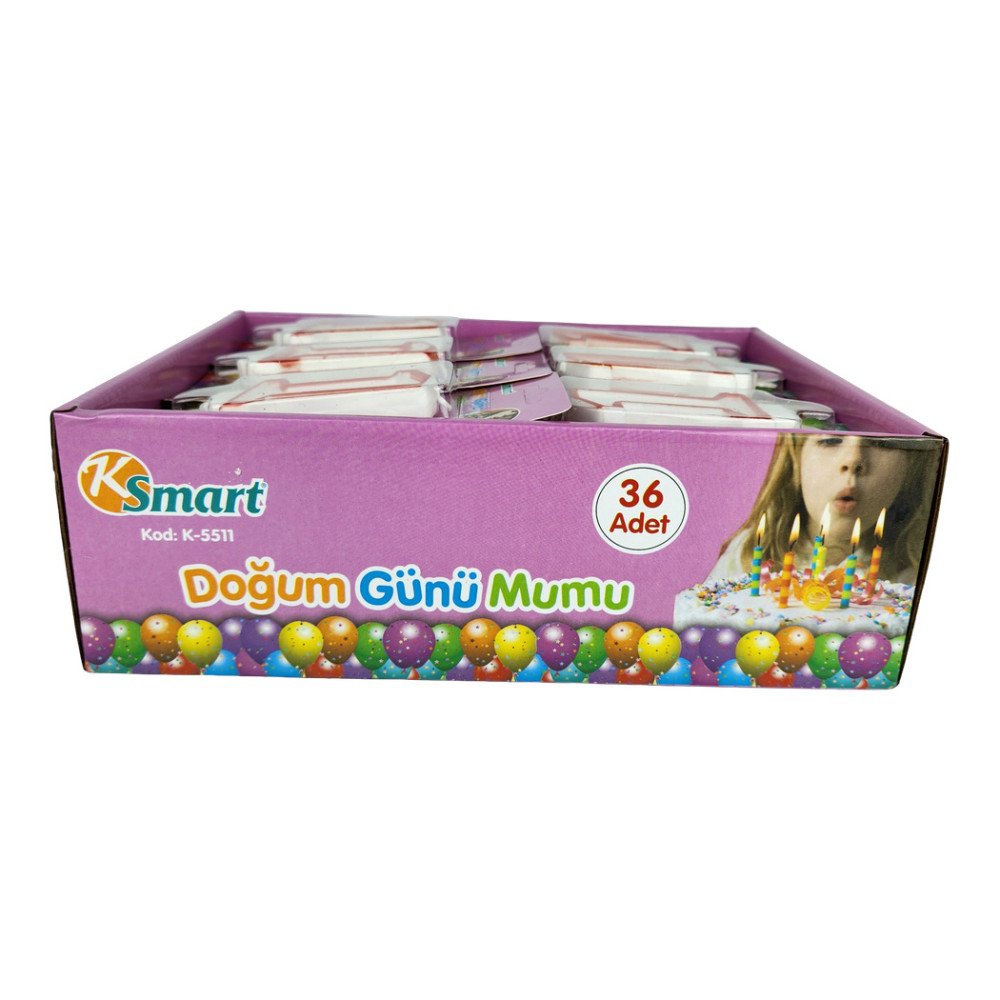 Ksmart Doğum Günü Mumu Rakamlı Büyük X 36 Adet K-5511