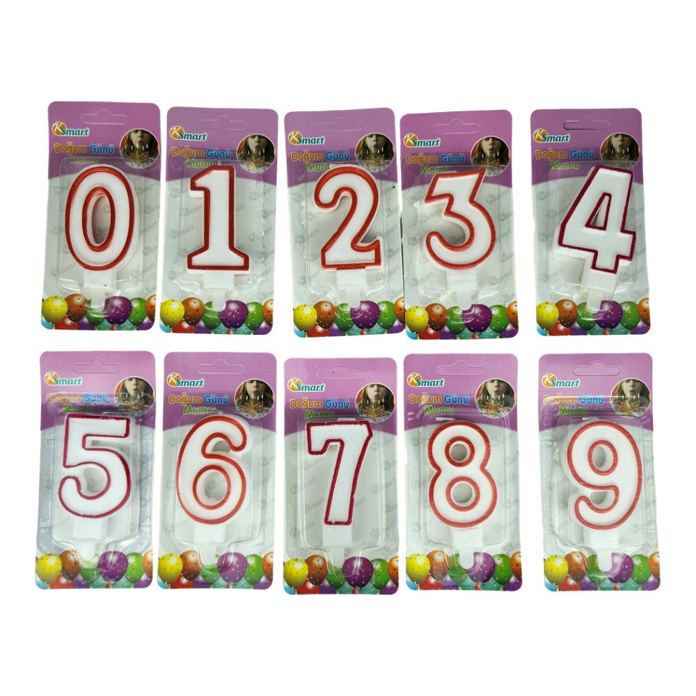 Ksmart Doğum Günü Mumu Rakamlı Büyük X 36 Adet K-5511