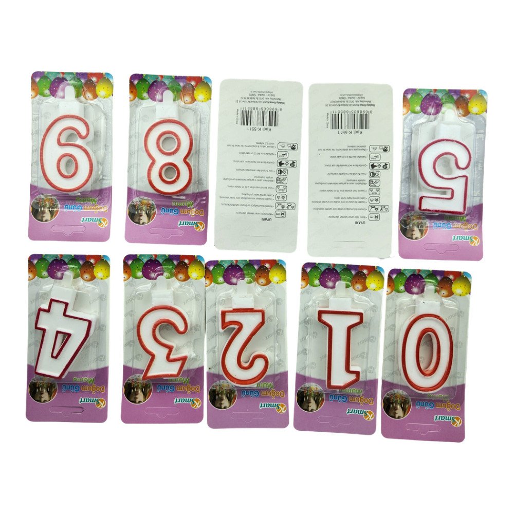 Ksmart Doğum Günü Mumu Rakamlı Büyük X 36 Adet K-5511