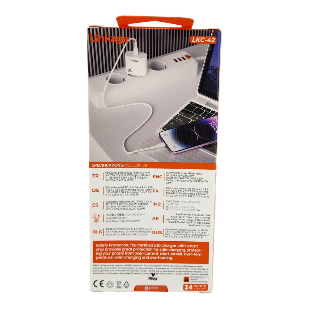 Linkage Hızlı Şarj Aleti 25W - 3.4A Type-C PD LKC-42