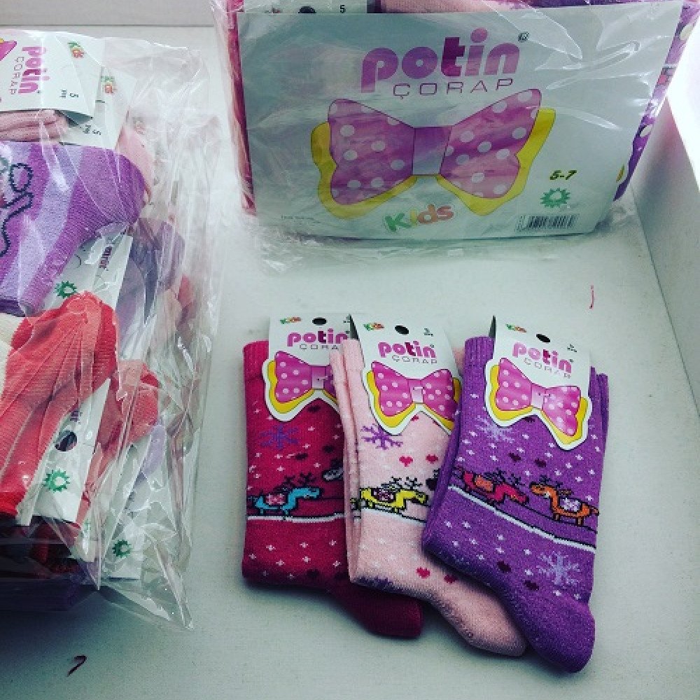 Potin Kız Çocuk Çorap Yaş:4/6 *12Çift