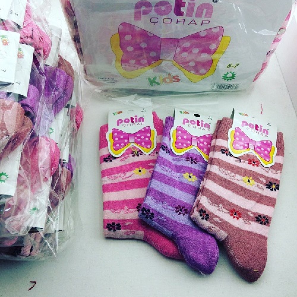 Potin Kız Çocuk Çorap Yaş:6/8 *12Çift