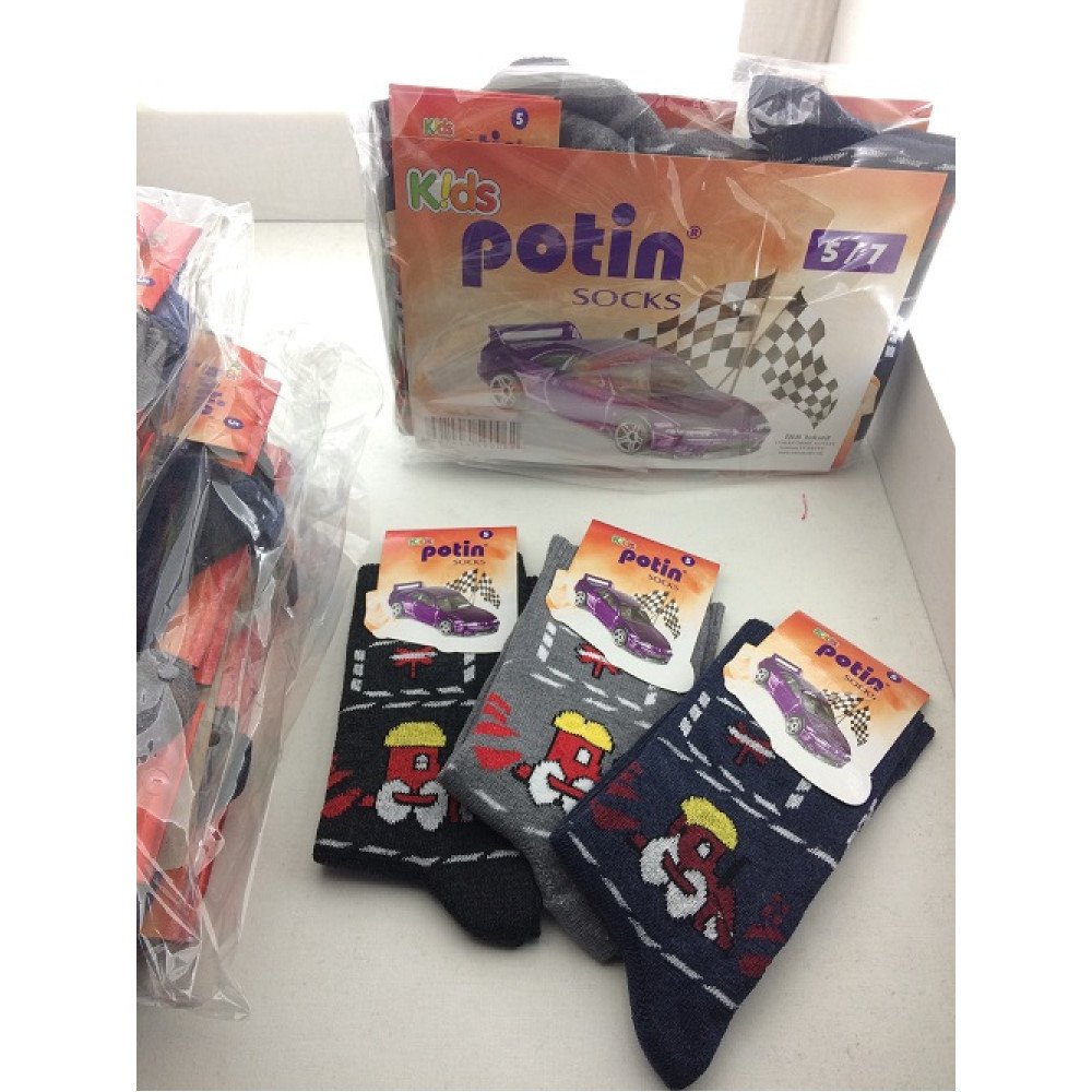 Potin Erkek Çocuk Çorap Yaş:4/6 *12Çift