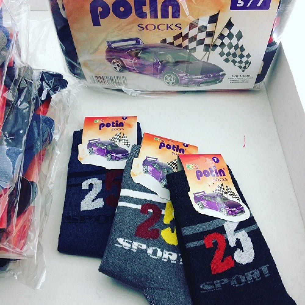 Potin Erkek Çocuk Çorap Yaş:6/8 *12Çift