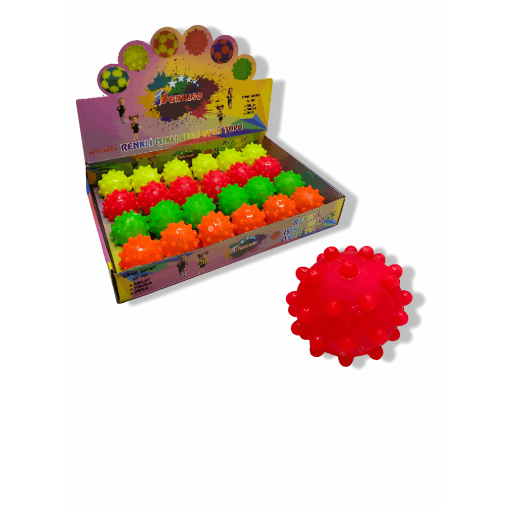 Yanıp Sönen 8895 Işıklı Top 65mm 24lü Yanıp Sönen 8895 Işıklı Top 65mm 24lü