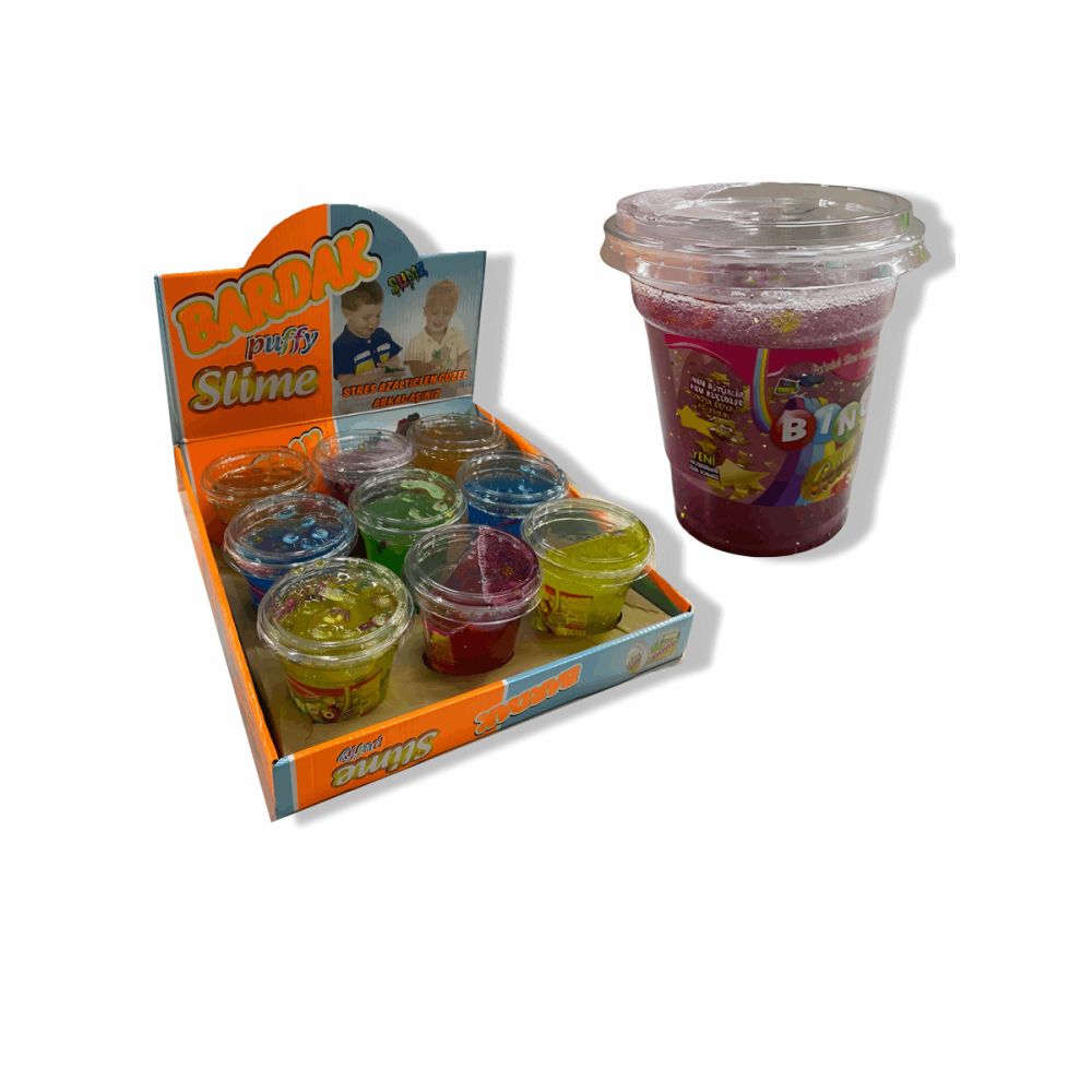 Slime Oyun Jeli Bardak Model Simli 9lu Slime Oyun Jeli Bardak Model Simli 9lu