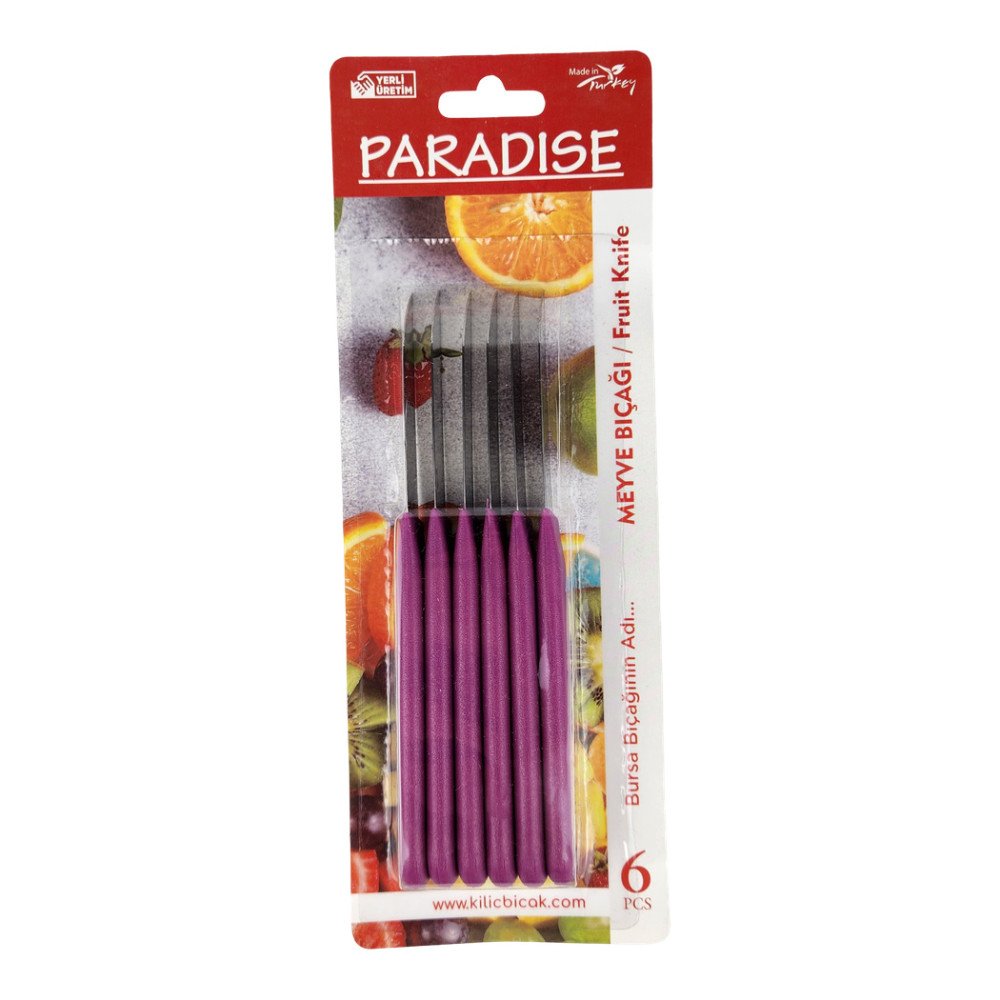 Paradise Meyve Bıçak 6’lı Kartela