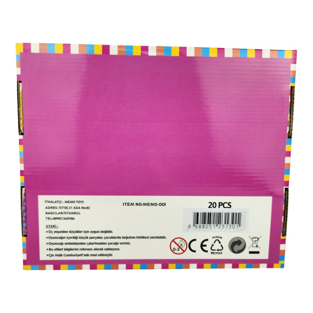 Pati Stres Squeeze Moj Moj Oyuncak X 20 Adet MEMO-001