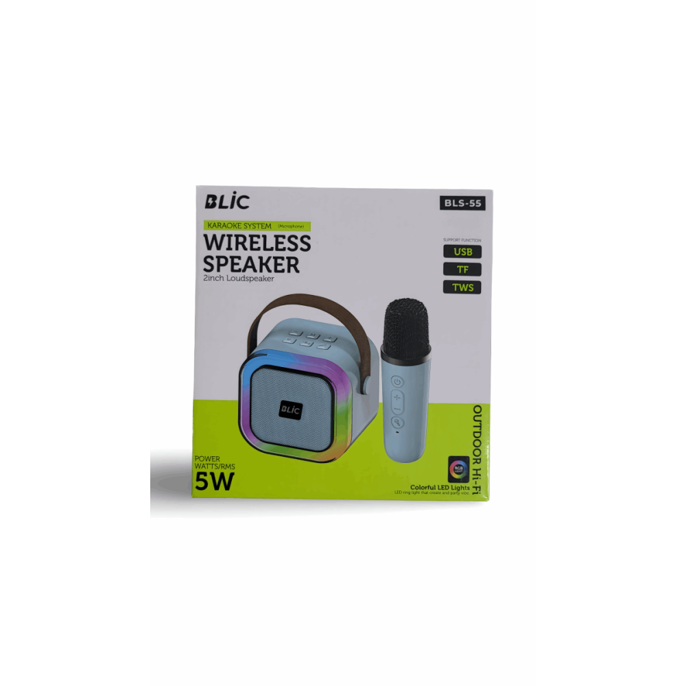 BLS-55 5W Bluetooth Karaoke Mikrofonlu Hoparlör Speaker