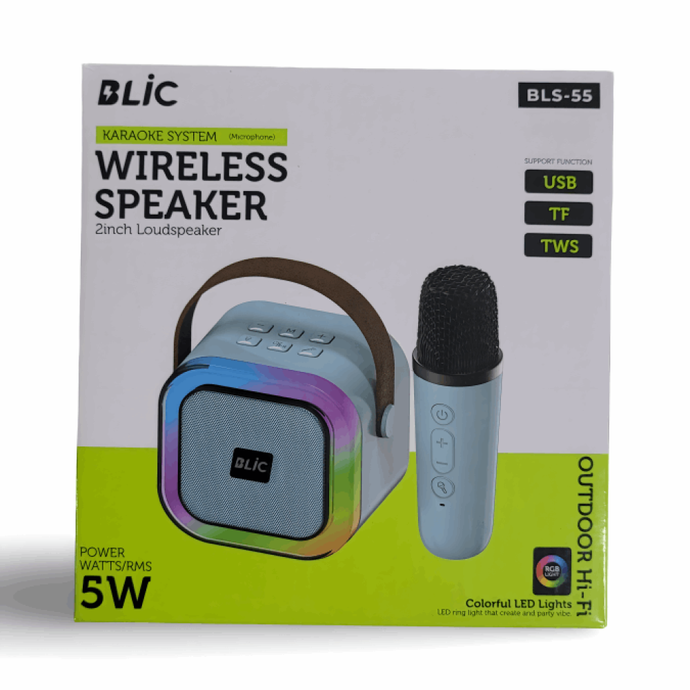 BLS-55 5W Bluetooth Karaoke Mikrofonlu Hoparlör Speaker