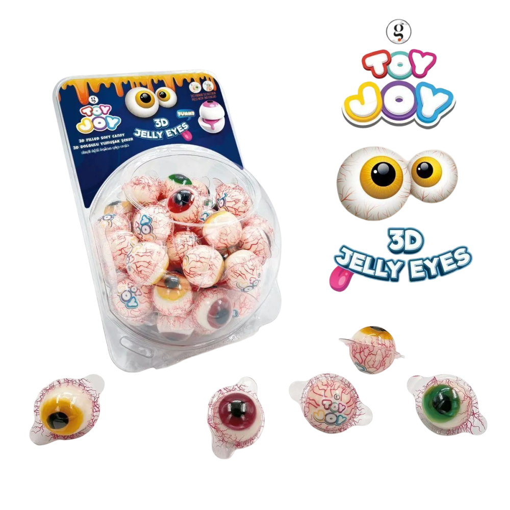 Toy Joy 3d Jelly 18gr Göz Küre Kavanoz X 64adet Yumuşak Şeker