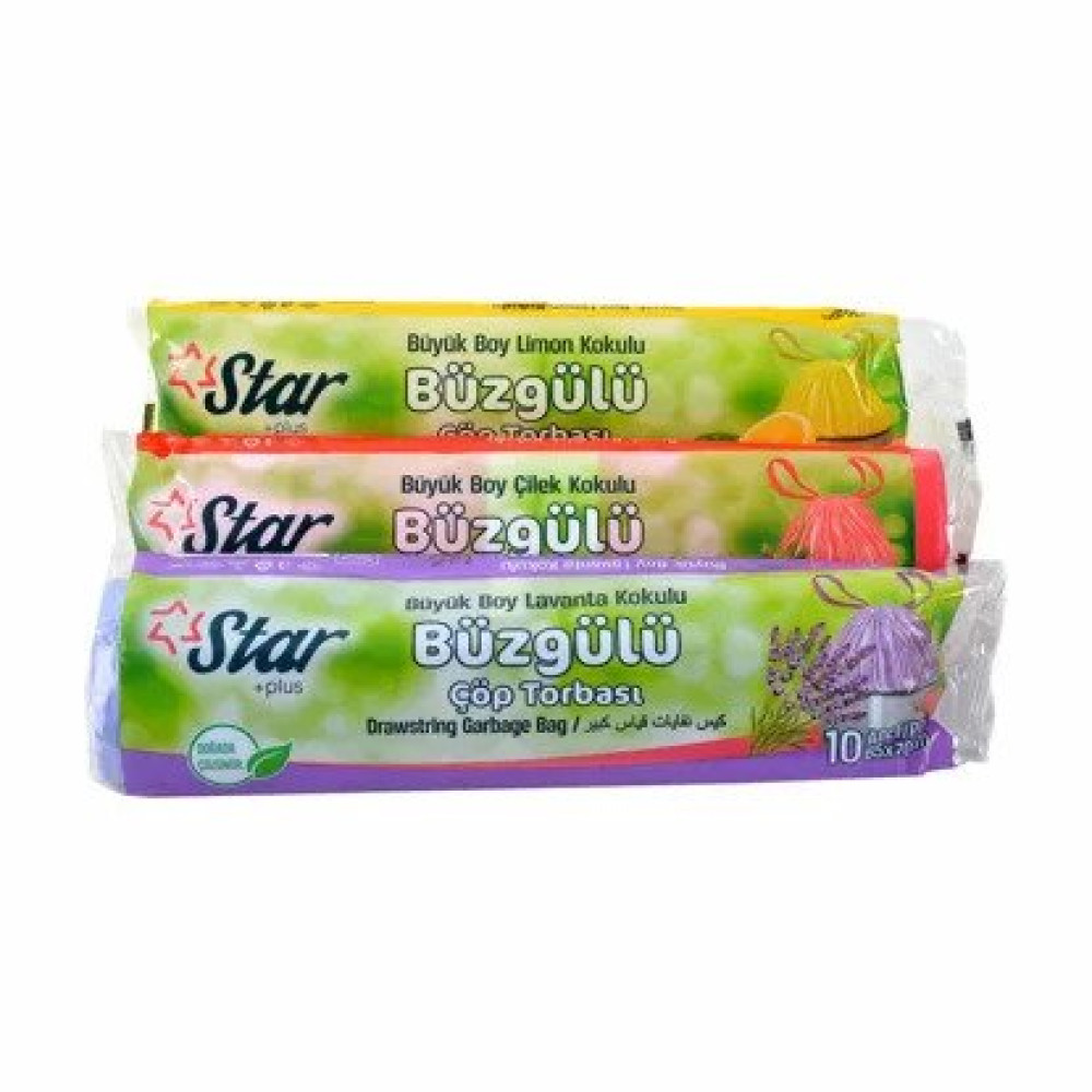 Çöp Poşeti Büzgülü Kokulu Büyük Boy (65X70Cm)
