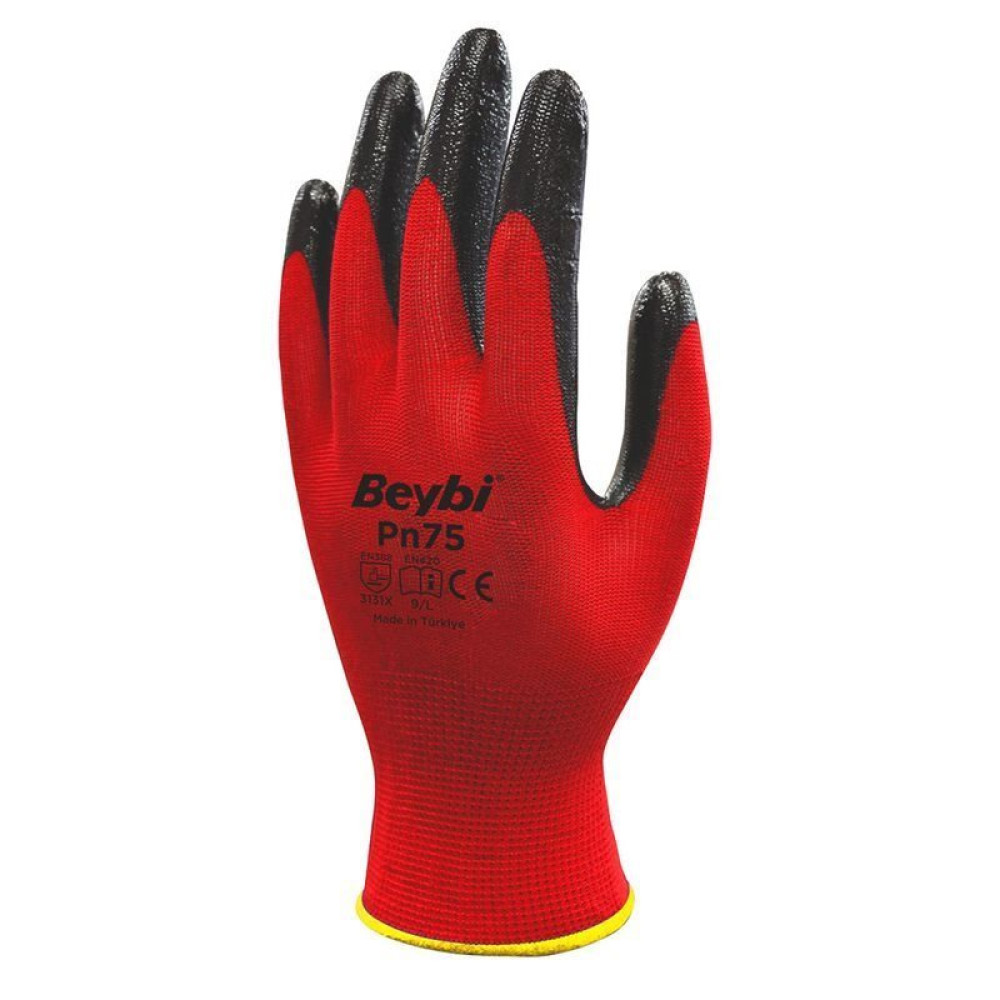 Beybi İnşaat Eldiveni Kırmızı No:10 *12Ad