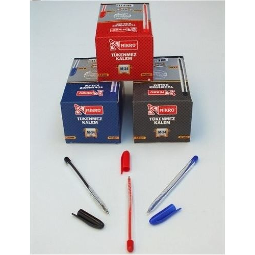 Mikro 34 Tükenmez Kalem Mavi*60Ad