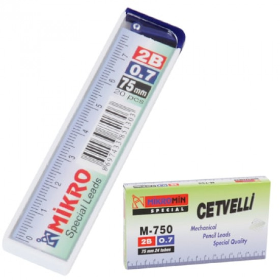 Mikro Cetvelli Kalem Ucu 75Mm *24Ad